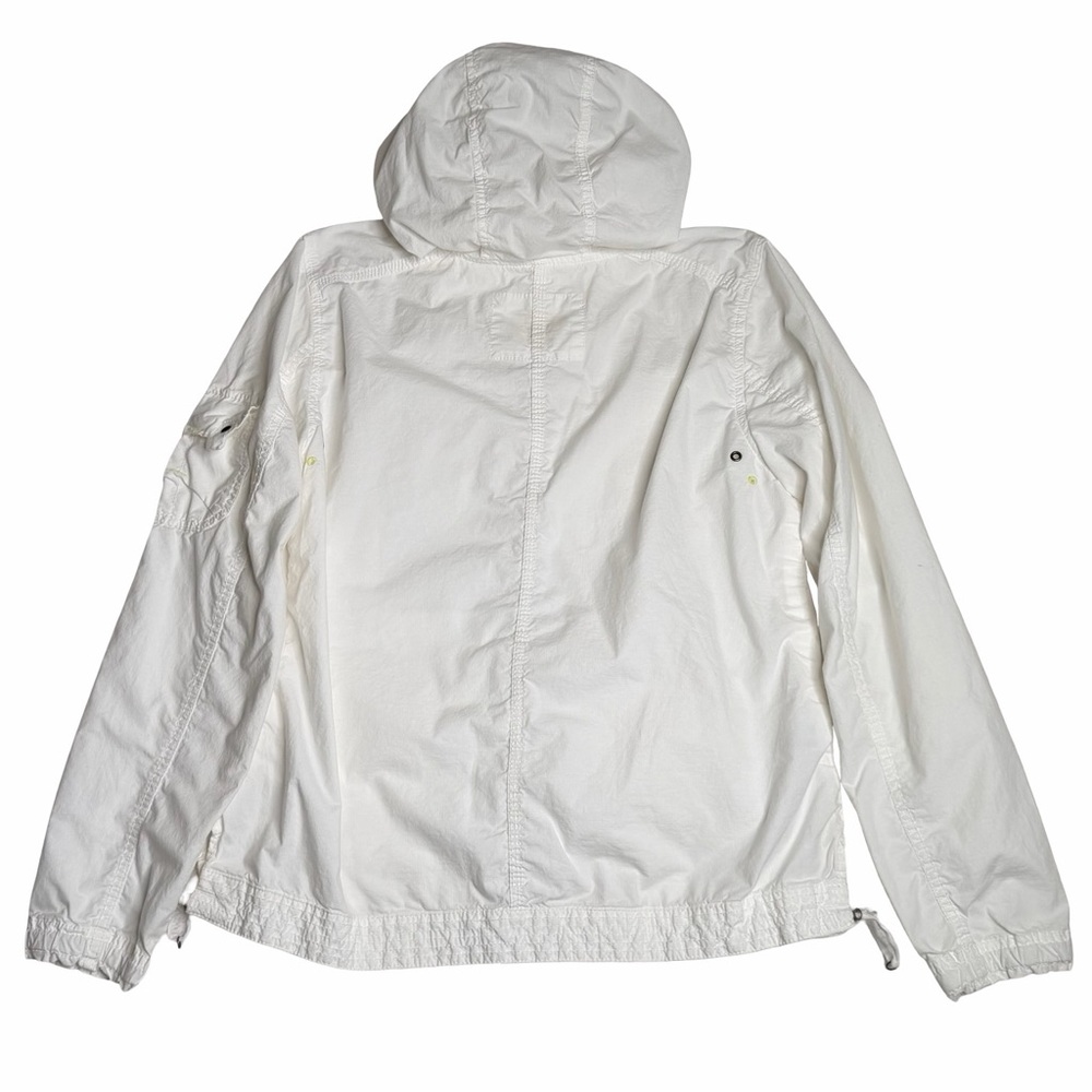 Eddie‎ Bauer Lightweight Hooded Utility Jacket Cotton Stretch White Men’s L Tall - Picture 3 of 6